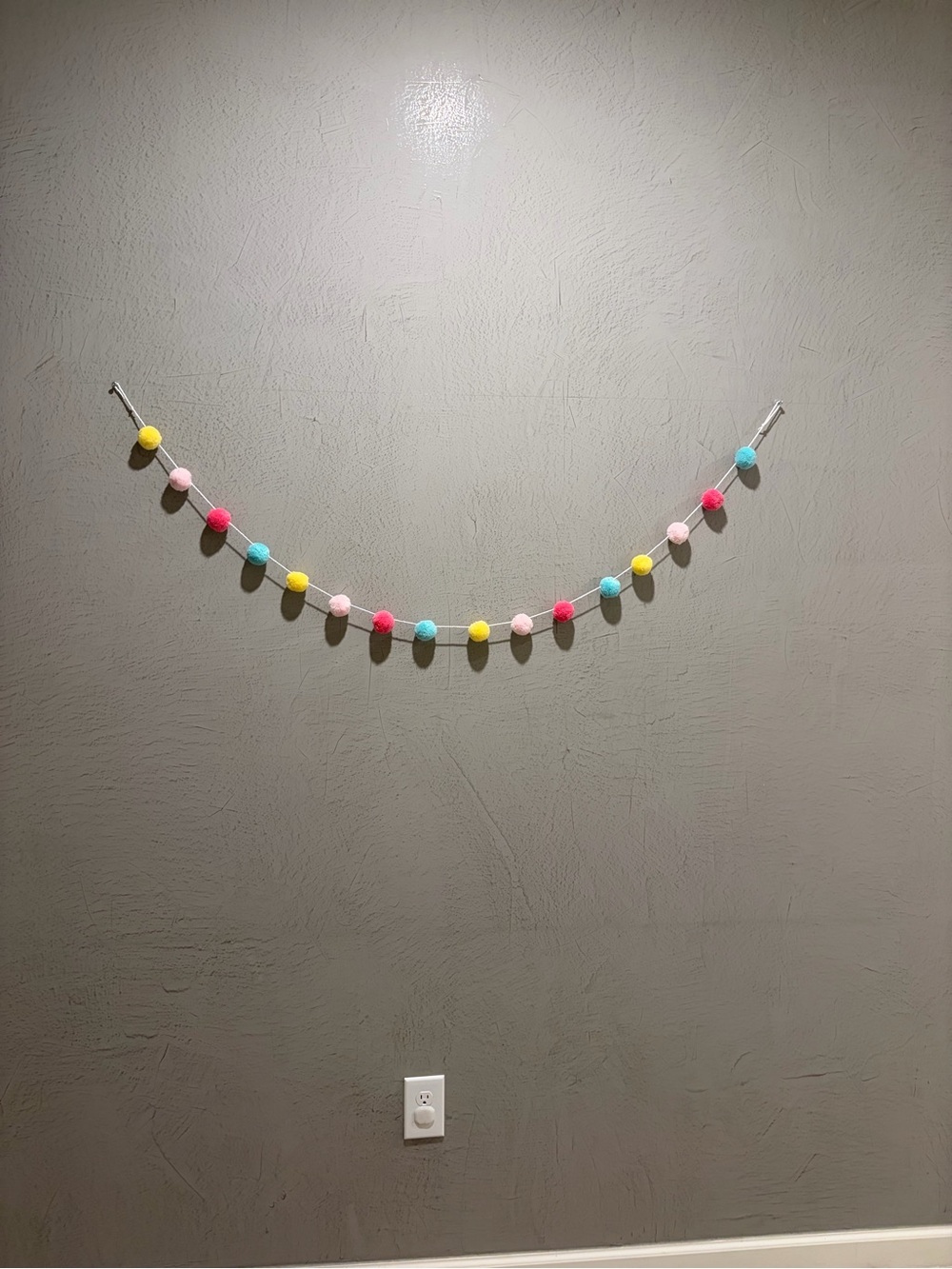 Spritz Pastel Pom-Pom Garland in Pink, Blue, Yellow, Cream
